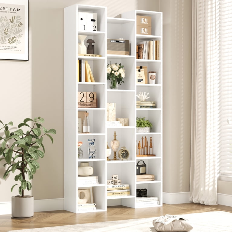 Homfa 71" Tall Cube Bookshelf, White with 21 Cubes photo 5