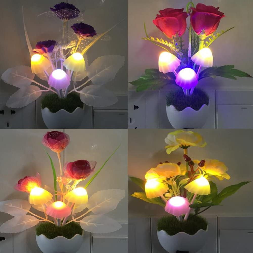 1//4pcs Plug-in Auto Sensor Control LED Night Light Wall Lamp for Bedroom Hallway