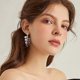 thumbnail image 3 of Unique Cute Creative Fruits Dangle Drop Earrings Transparent Sparkly Crystal Purple Grape Earring match Green Leaf for Women Girls Statement Beach Hol, 3 of 4