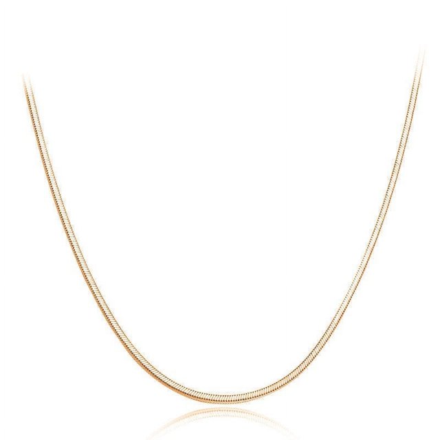 Collar de cadena de hueso de plata Collar de clavícula para mujer Collar de cadena estilo dorado