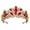 Red, variant on Girls Crowned Crystal Headwear for Women and Girls Wedding Rhinestoned Headdress Wedding Crowned Props