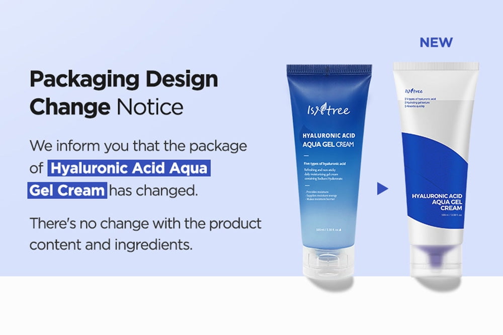 Isntree Hyaluronic Acid Aqua Gel Cream Face Moisturizer, 3.38 fl oz / 100ml