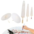 thumbnail image 4 of DIY Paper Umbrella, Smoothing Opening Closing DIY Hand Painted 3PCS Blank Paper Umbrella Comfortable Hold Humanized  for Photography Props for Decoration, 4 of 8
