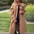 thumbnail image 4 of Niaviben Women's Wool Pea Coat Warm Coats for Women Long Peacoat Women Jacket for Women Woman Coat Jackets for Women Womens Coats Brown S, 4 of 6