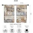 thumbnail image 2 of Kitchen Curtains Rustic Farmhouse 55x36 Inch Rod Pocket Country Short Small Barn Fork and Spoon Wooden Wood Plank Board Vintage Printed Cafe Window Curtains Drapes Treatment Fabric 2 Panels, 2 of 6