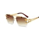thumbnail image 4 of Gafas de sol sin montura con degradado, estilo masculino, gafas de sol de doble haz para mujer, 4 of 5