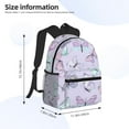 thumbnail image 2 of Pofeuu Purple Butterfly Print Laptop Backpack Travel Canvas Backpack for School Lightweight and Comfortable Backpack College Backpack Schoolbag, 2 of 6