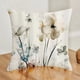 thumbnail image 2 of Fundas de almohada con diseño floral gris y verde azulado, 45,7 x 45,7 cm, diseño de acuarela, para sofá, estilo rústico, abstracto, moderno, juego de 4, 2 of 5