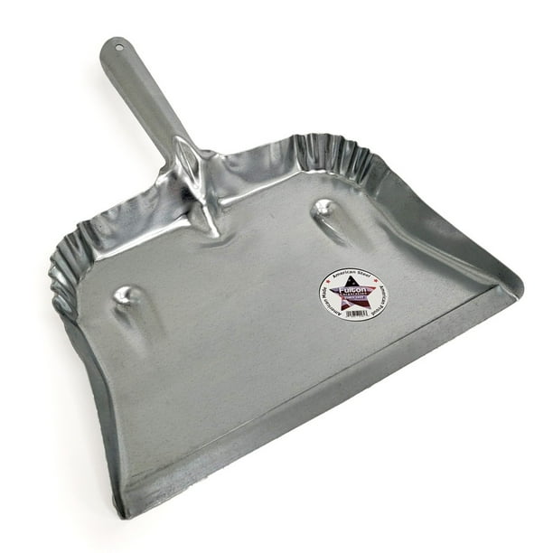 Fulton Heavy Duty Galvanized Steel Dustpan Silver