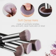 Bestope 16 Pcs Premium Synthetic Foundation Blending Face Powder Blush Concealers Eye Shadows Make Up Brushes Kit Best Gift for Christmas/ThanksGiving（Sliver）