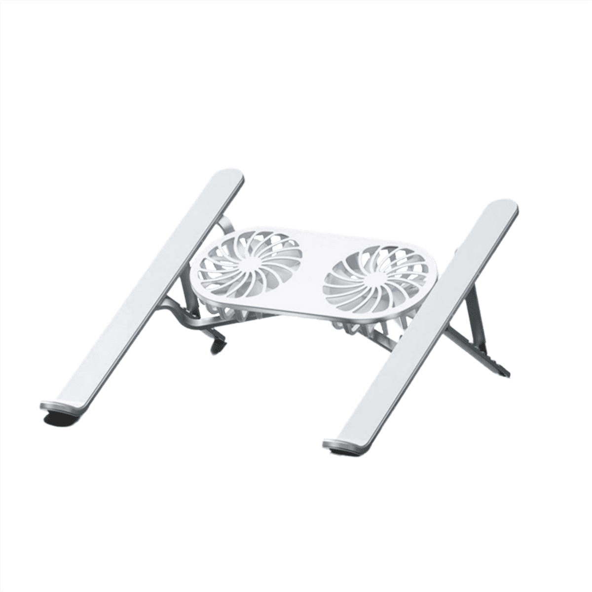 Foldable Laptop Stand with Cooling Fan, Cooler Pad for Tablet - Enhanced Cooling Support and Portable Design A Gray,1 x Laptop Stand,Gray