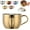 Gold, variant on Dual Spout Fat Separator – Stainless Steel Gravy & Soup Strainer with Cool-Touch Handle, Multi-Function Broth & Sauce Oil Separator for Cooking, Hot Pot, Stew