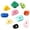 Hot Pink, variant on Bearded Dragon Climbing Holds, Reptile Tank Decorations, Lizard Habitat Accessories, Natural Rock Climbing Wall for Gecko, Terrarium Decorative Stones, , 1 Pack (10 Acrylic Stones, Color Random)