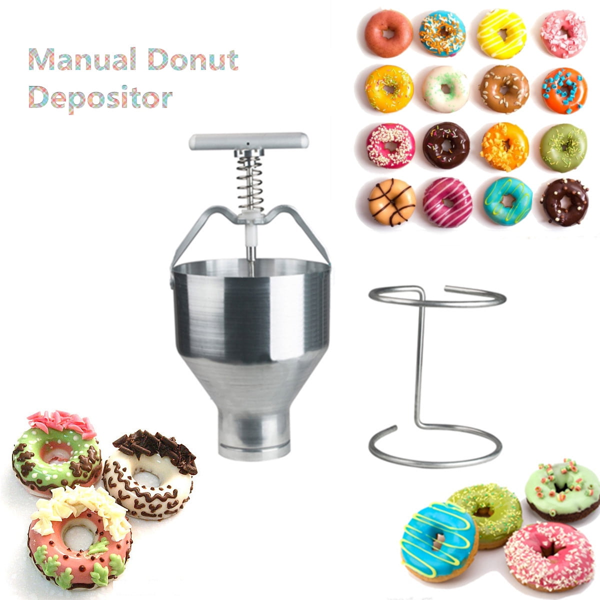 465 OZ Manual Donut Maker Depositor Dropper Plunger Dough Batter