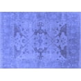 thumbnail image 1 of Ahgly Company Machine Washable Indoor Rectangle Oriental Blue Industrial Area Rugs, 2' x 3', 1 of 4