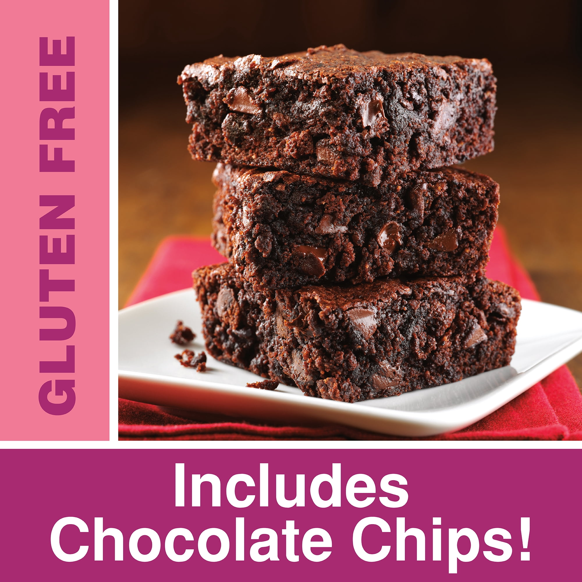 XO Baking Co. Gluten Free Fudge Brownie Mix, Valentine's Day Baking, Non-GMO; Dairy Free, 17 oz Box