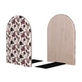 thumbnail image 2 of Lsque Retro Red Black Roses Printed Wood Bookends,Non-Skid Bookend for Shelves,Heavy Duty Support Bookends,Non-Slip Foam Pads for Office, Home, and Library,1 Pair, 2 of 8