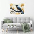 thumbnail image 5 of Creowell Bird Branch Yellow Flowers Wall Art Tapestry 100% Polyester 40x30in, 5 of 6