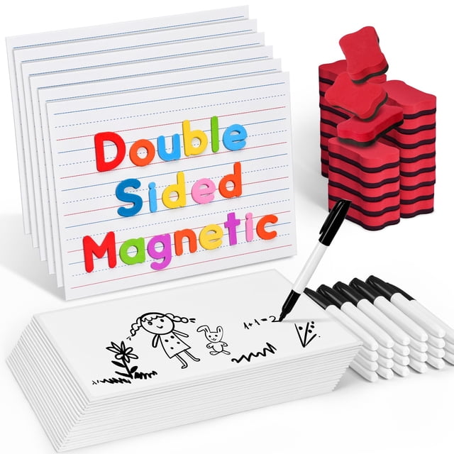 Pizarra magnética de doble cara GAMENOTE 9 x 12 pulgadas (paquete de 24)