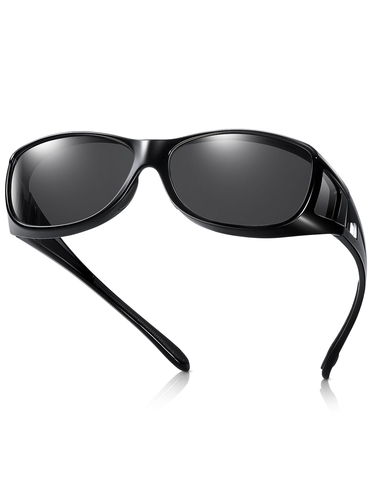 TINHAO Fit Over Glasses Sunglasses Wrap Around Polarized Sunglasses for Men Women with UV400