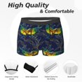 thumbnail image 2 of Men's Boxer Briefs, Colorful Flying Parrot Flower Soft Comfy Mens Underwear Boxer Briefs Breathable With Widen Waist, 2 of 7