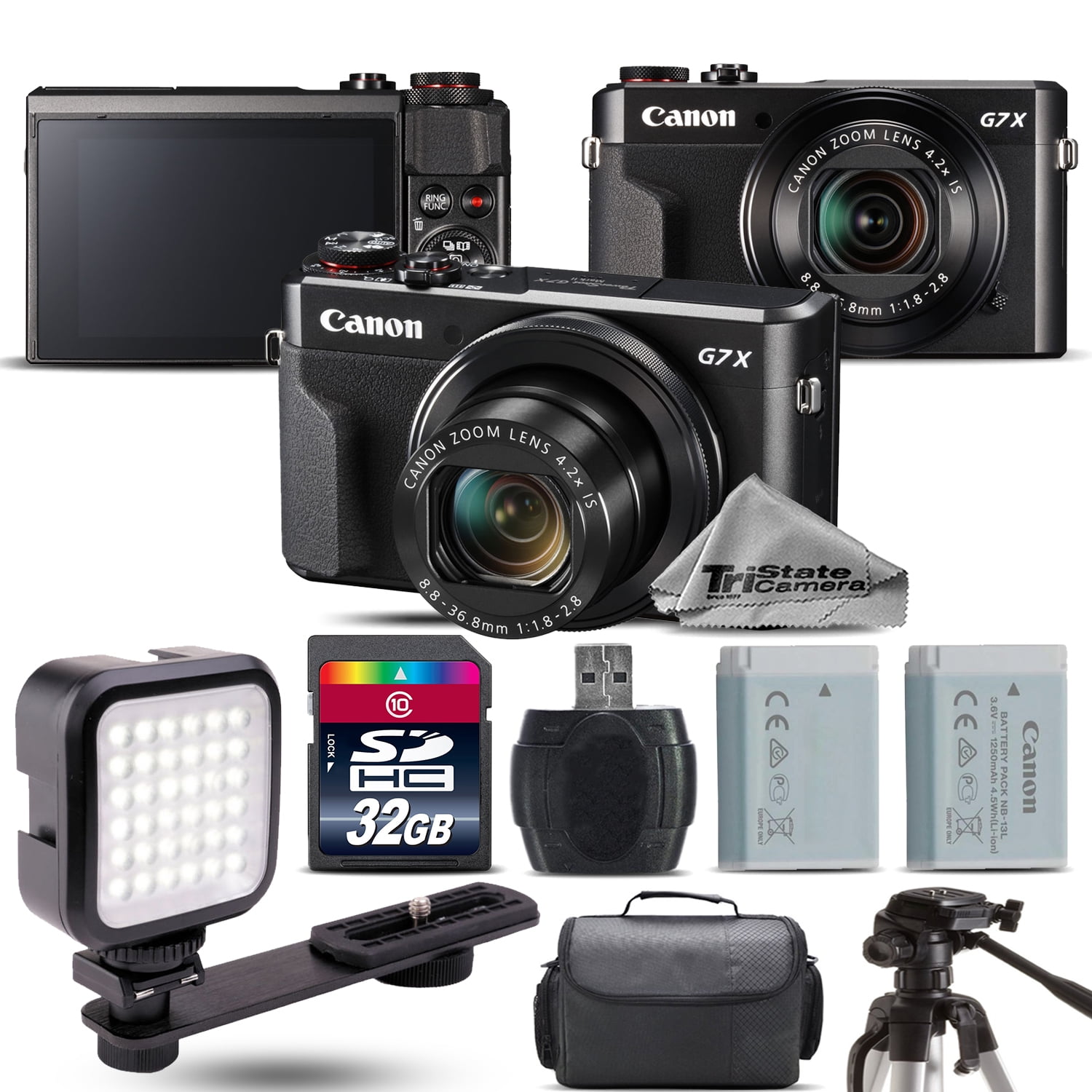 Canon PowerShot G7 X II 20.1MP WiFi NFC Camera + EXT BAT + Flash