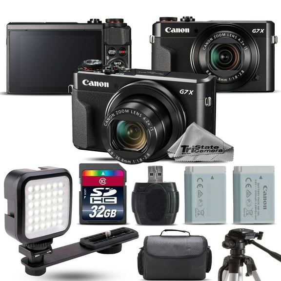 Canon PowerShot G7 X Digital 20.1MP DIGIC 7 Camera   EXT BAT   LED - 32GB Kit (International Version)