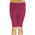 thumbnail image 3 of Vivian's Fashions Legging Shorts - Biker Length, Misses Size (Fuchsia, 1X), 3 of 3