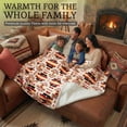 thumbnail image 3 of Sacred Thread Fleece Blanket South Western, Reversible Mexican, Vibrant Aztec Blankets and Throws for Aztec Decor for Home (White Flannel / Sherpa) (King (87''x95''), 3 of 10
