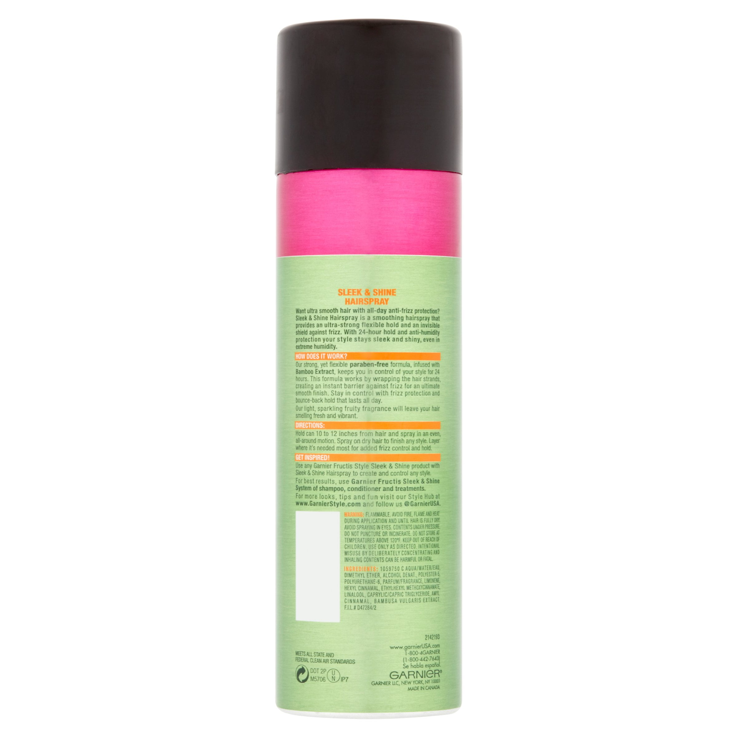 Garnier Fructis Style Sleek & Shine Anti-Humidity Hairspray, 12.4 oz.