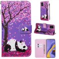 thumbnail image 1 of Dteck Case For Samsung Galaxy A71 4G (6.7 inch), Magnetic Patterned Strap Folio PU Leather Wallet Case Card Slots Pocket Flip Stand TPU Protective Phone Cover ,Flower and Panda, 1 of 3