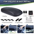 thumbnail image 5 of Rooftop Cargo Carrier, 12 Cubic Feet Roof Cargo Box with Dual-Side Opening,165 Lbs Weight Capacity with Secure Straps and Keys, Vehicle Hard-Shell Carriers, Black, 5 of 6