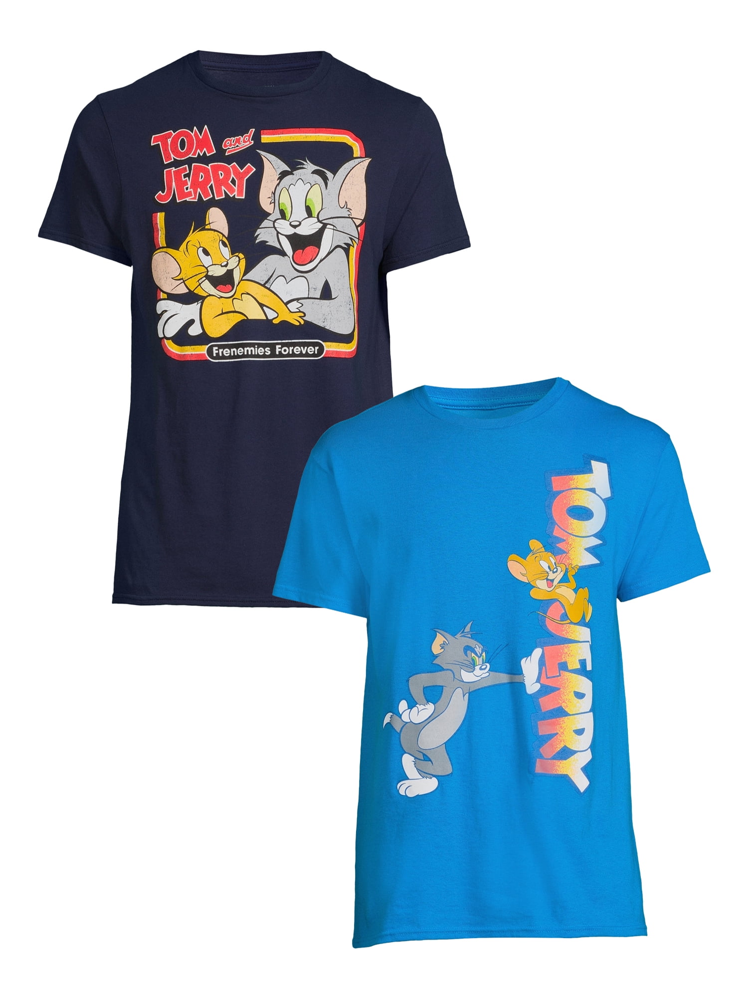 Tom and Jerry Men's & Big Mens Graphic Tee Shirt, 2-Pack, Sizes S-3XL