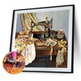 thumbnail image 1 of 5D DIY diamante pintura máquina de coser completo redondo taladro mosaico Kit pared imagen Likrtyny decoración de arte, 1 of 9