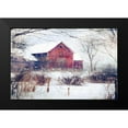 thumbnail image 2 of Poynter, Kelly 24x17 Black Modern Framed Museum Art Print Titled - Winter Barn, 2 of 5