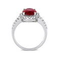 thumbnail image 5 of 4 3/4 Carat (Ctw) Lab-Created Ruby and White Sapphire Halo Engagement Ring in 10K White Gold for Women, 5 of 6