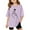 Light Purple, variant on WOYY Toddler Girls Summer Oversized T Shirt Short Sleeve Graphic T-Shirt, Sizes 3-14