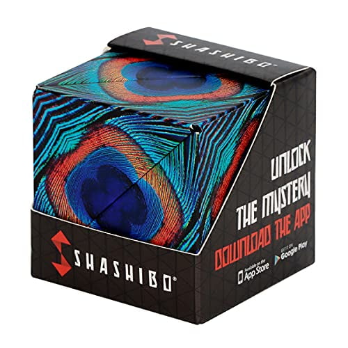 Patented Fidget Cube w/ 36 Rare Earth Magnets SHASHIBO Shape Shifting Box Blue Planet Award-Winning Extraordinary 3D Magic Cube – Shashibo Cube Magnet Fidget Toy Transforms Into Over 70 Shapes 