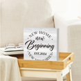 thumbnail image 5 of Zomyto 7"x7" 2024 New Home Decor Rustic New House Gift Ideas for New House 2024 Wood Sign Home Sweet Home Sign Desk Shelf Farmhouse Room Decorations, 5 of 5