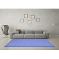 thumbnail image 3 of Ahgly Company Machine Washable Indoor Square Abstract Blue Contemporary Area Rugs, 8' Square, 3 of 4