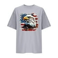 thumbnail image 5 of Cavosen American Flag Shirt Women Plus Size Patriotic Short Sleeve Crewneck Tops American Flag Print T Shirts Lady 2X Independence Day Casual Shirts 4th of July Tunic Tees 2025 Patriotic Outfits, 5 of 8