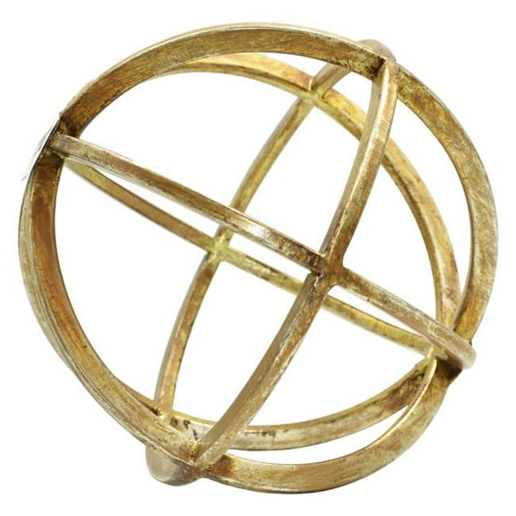 Adam & Friends Home Decor Metal Galena Atomic Ball Sculpture | 1-Piece | Antique Gold