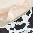 thumbnail image 4 of Newborn Baby Girl Clothes Letter Printed Short Sleeved Romper + Cow Pattern Printed leggings + Headband 3 PCS Outfits Set, 4 of 5