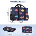 thumbnail image 3 of Large Hand-Held Storage Bag Kitchen Reusable Grocery Bags， Travel Tote Bags， Waterproof Tote，Laundry Bag，Beach Bag， Pool Bag Beautiful Fish Seamless, 3 of 8