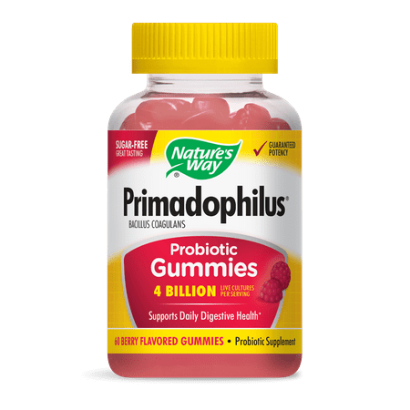 Nature's Way Primadophilus Probiotic Gummies, Berry, 60 Ct