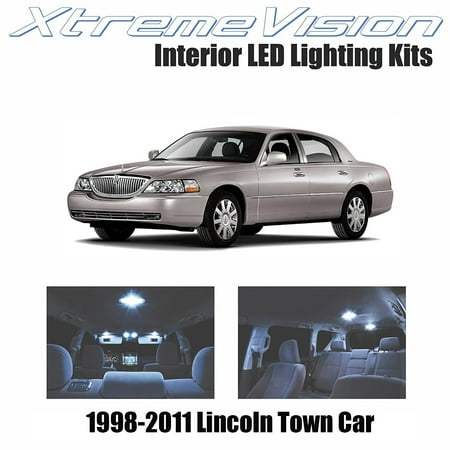Interior Lights Lincoln Town Car (XtremeVision LED for Lincoln Town Car 1998-2011 (10 Pieces) Cool White Premium Interior LED Kit Package + Installation)