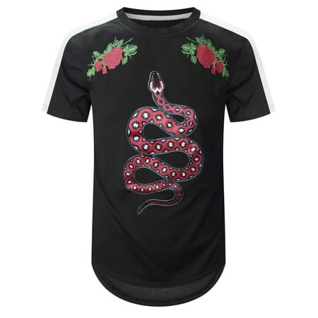 Mens Hipster Hip Hop Flower vs. Snake Throwback Elongated