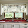 thumbnail image 3 of Yayeee Kitchen Curtains Tier Set of 2 Light Filtering 57"x36" Over Sink Window Panels, Gray Marble Pattern, 3 of 7
