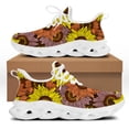 thumbnail image 1 of Zapatos con estampado de girasol amarillo para mujer, zapatillas deportivas de malla ligera, zapatos de plataforma, 1 of 6
