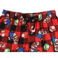 thumbnail image 4 of Super Mario Men's Buffalo Plaid Mario Power Up Adult Lounge Sleep Pajama Pants with Drawstring Elastic Waistband, 4 of 5